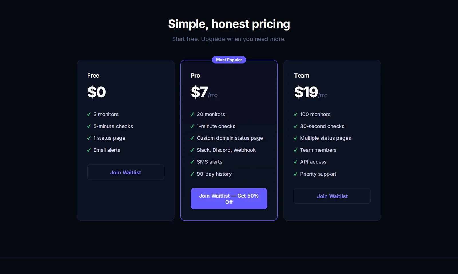 PingBase — Simple Uptime Monitoring screenshot 1