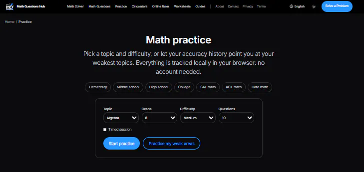 Math Questions Hub gallery image