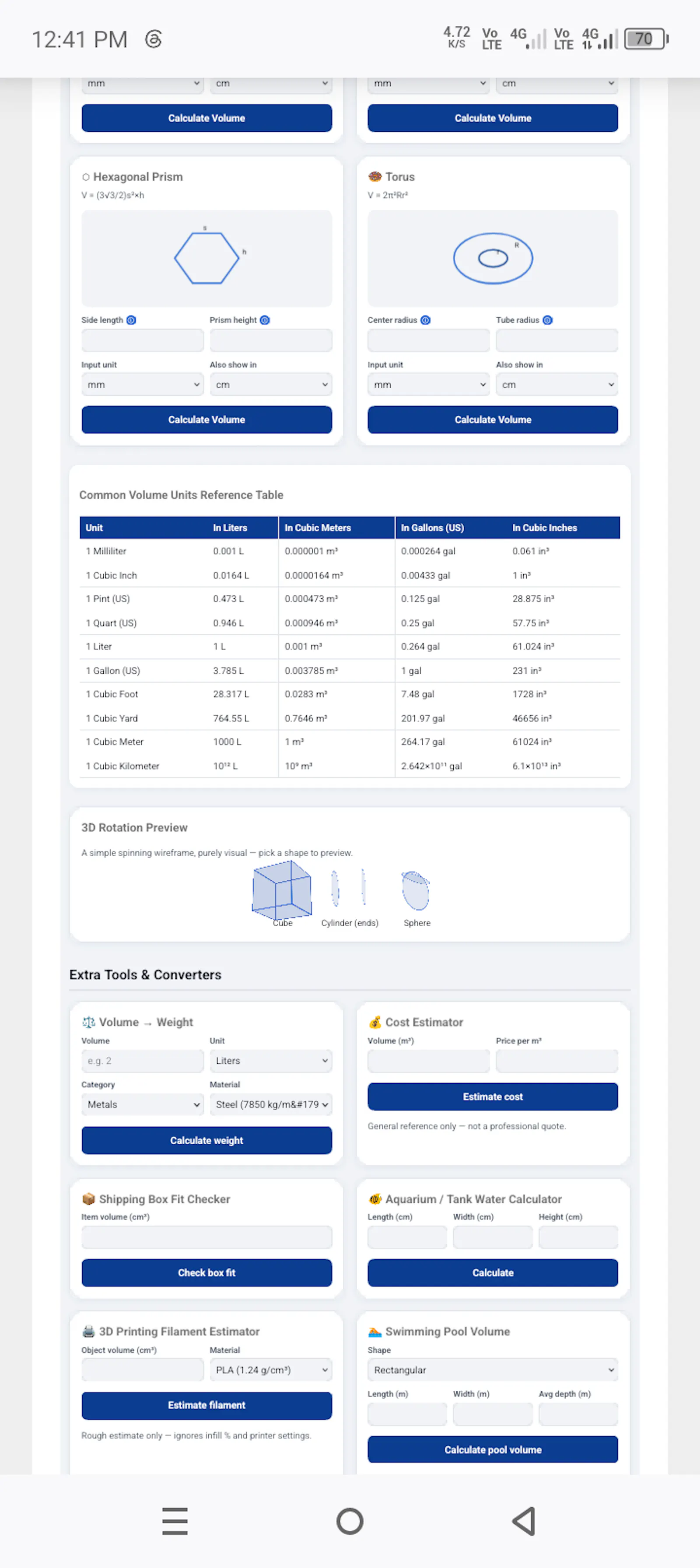 Advance Volume Calculator screenshot 3