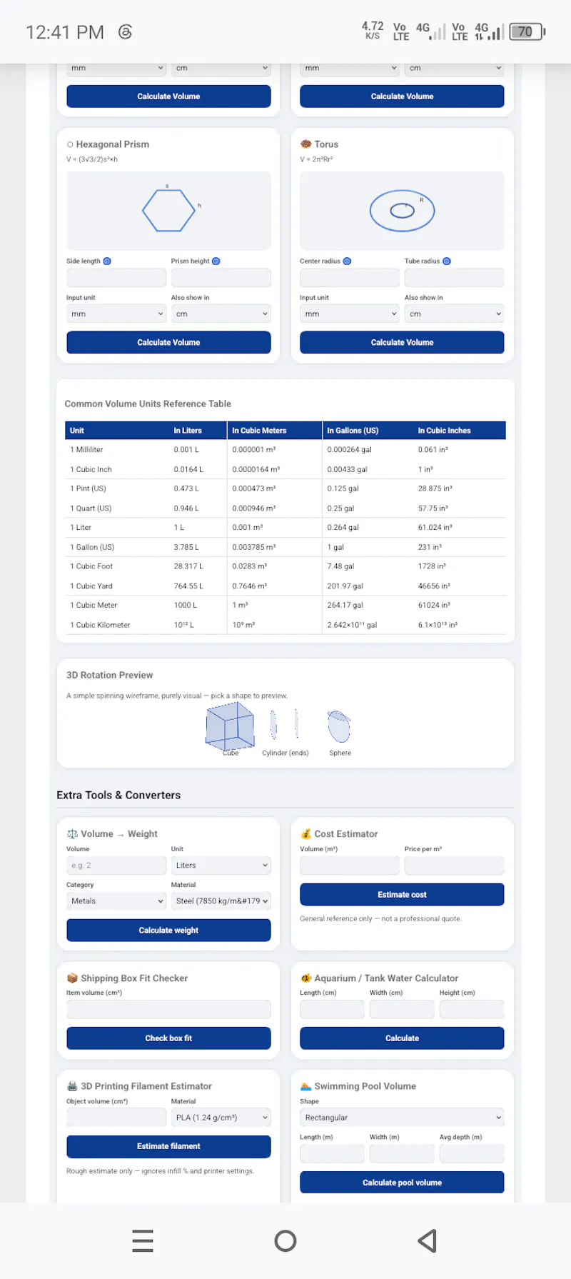 Advance Volume Calculator screenshot 3