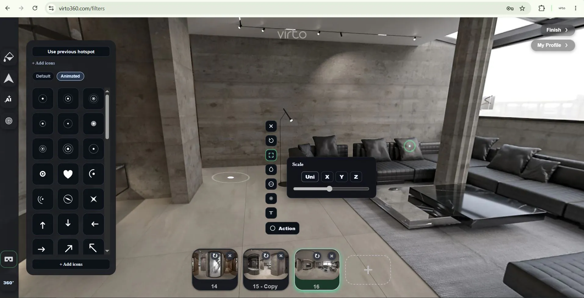 Virto 360 – Virtual Tour Platform 截图 3