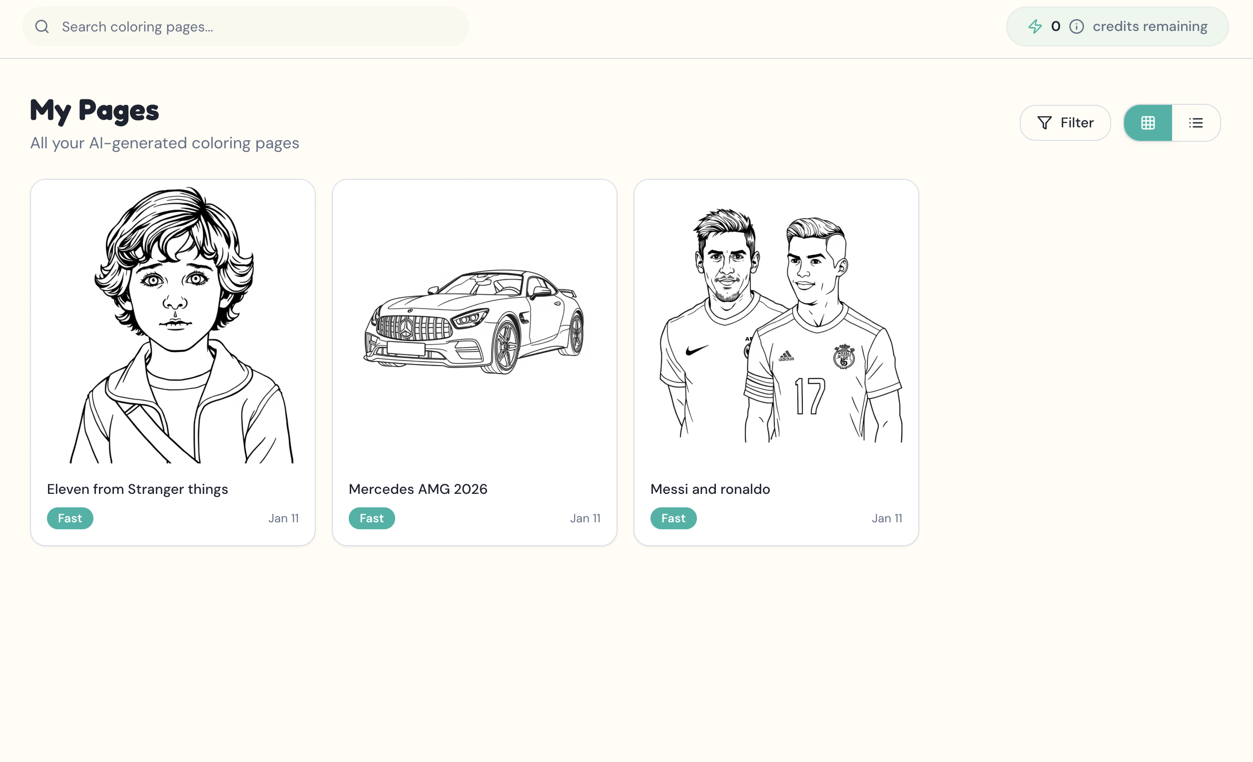 AI Coloring Pages Generator gallery image