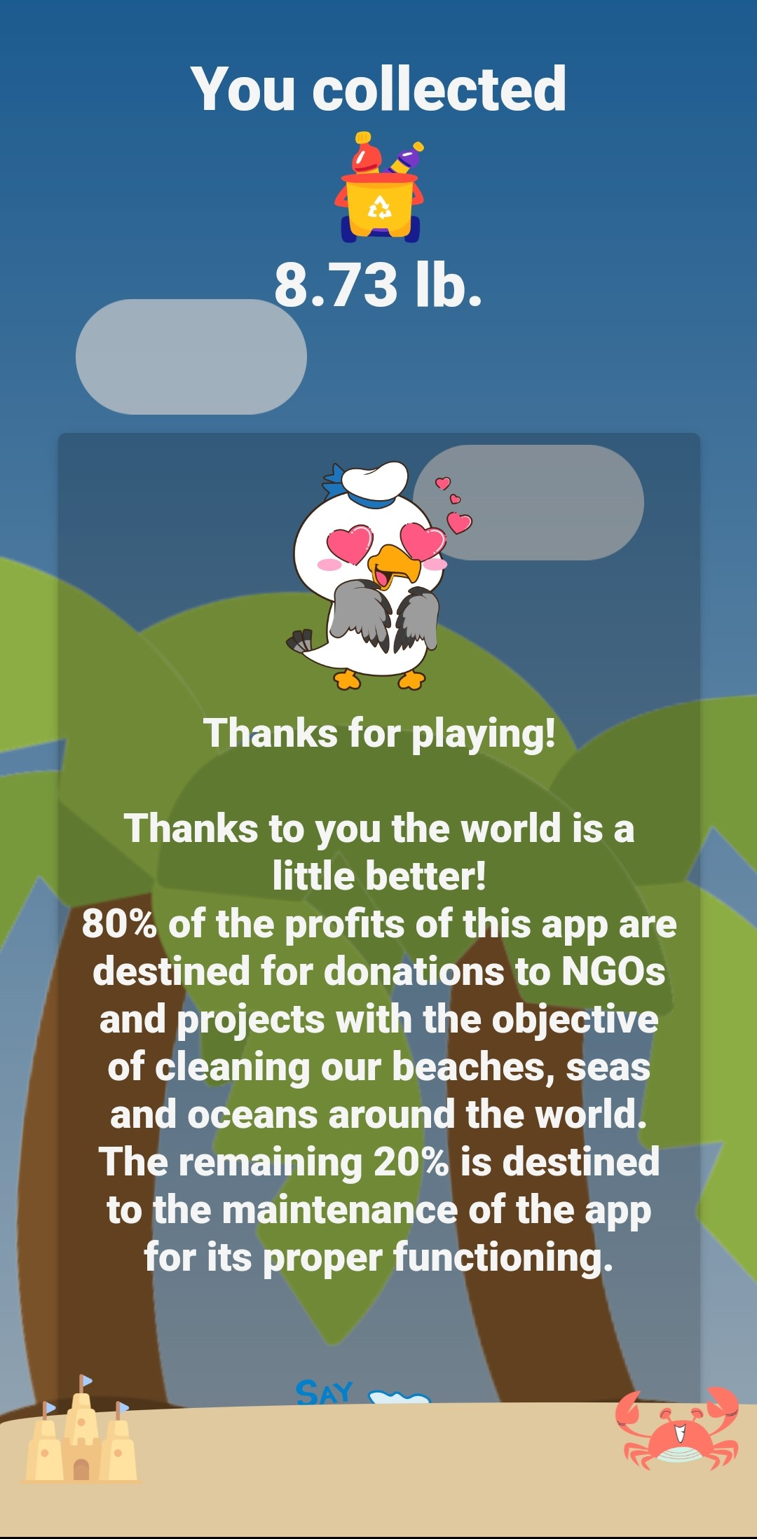 BeachCleachChallenge - Aplicación con múltiples juegos para apoyar proyectos de limpieza de playa. media 7