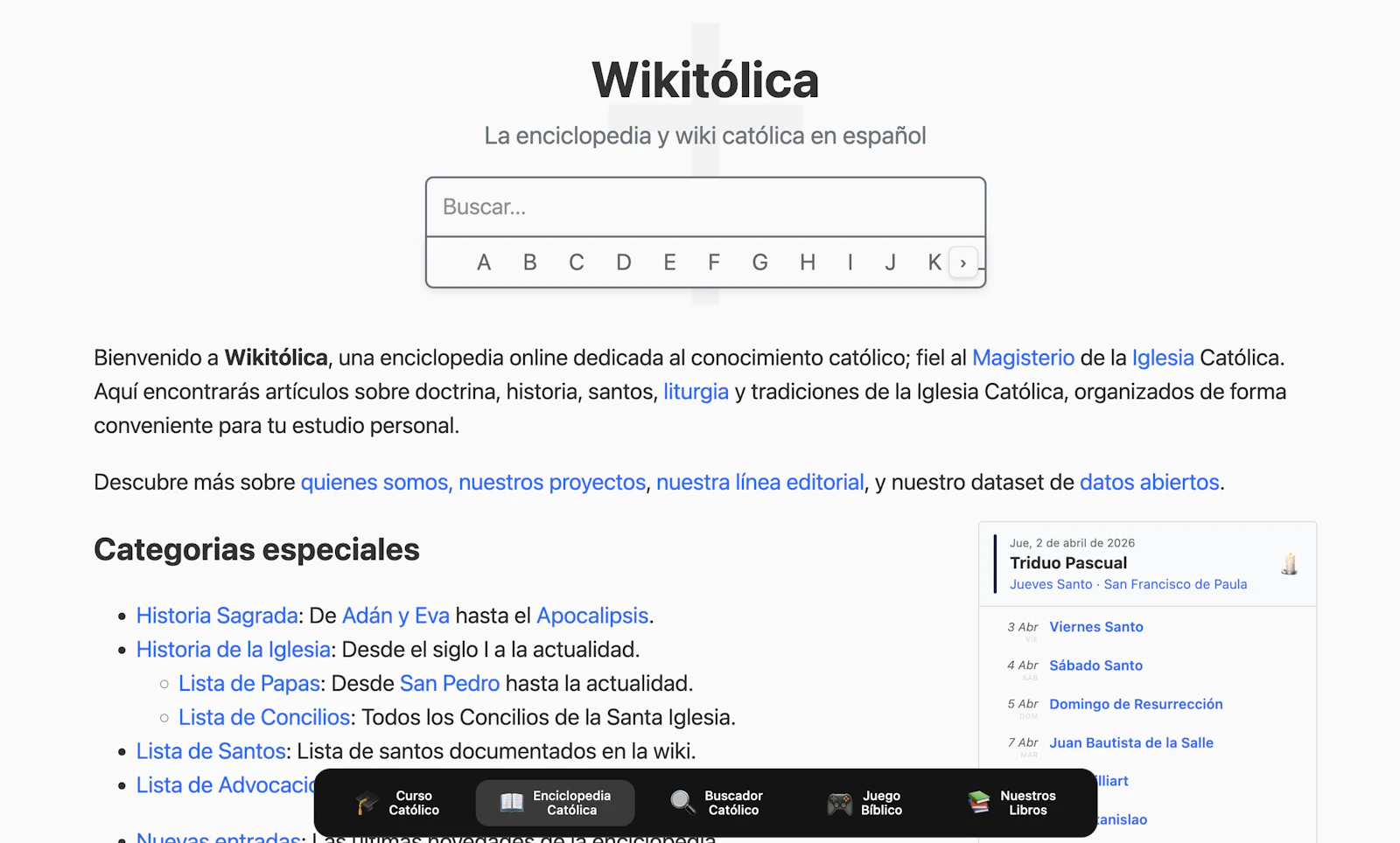 Enciclopedia Wikitólica screenshot 4