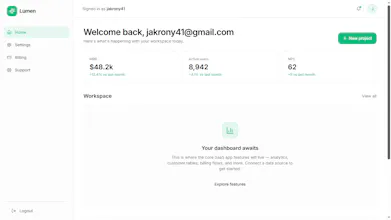 Lumen SaaS Boilerplate gallery image