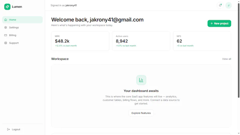 Lumen SaaS Boilerplate screenshot 7