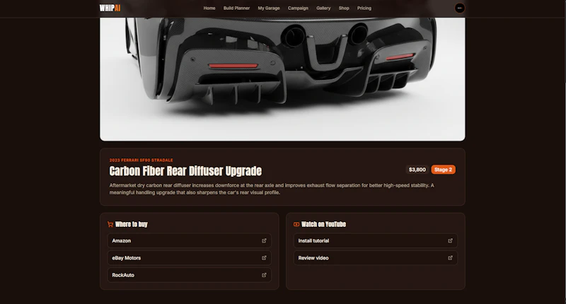 WhipAI - AI Car Mod Planner screenshot 5