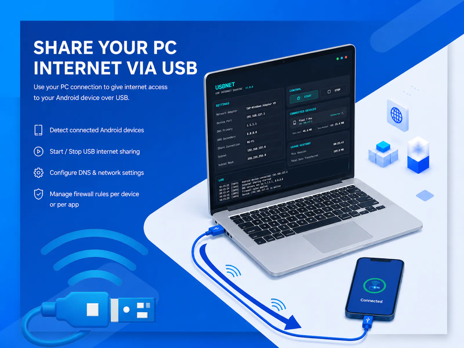 USBNET screenshot 1