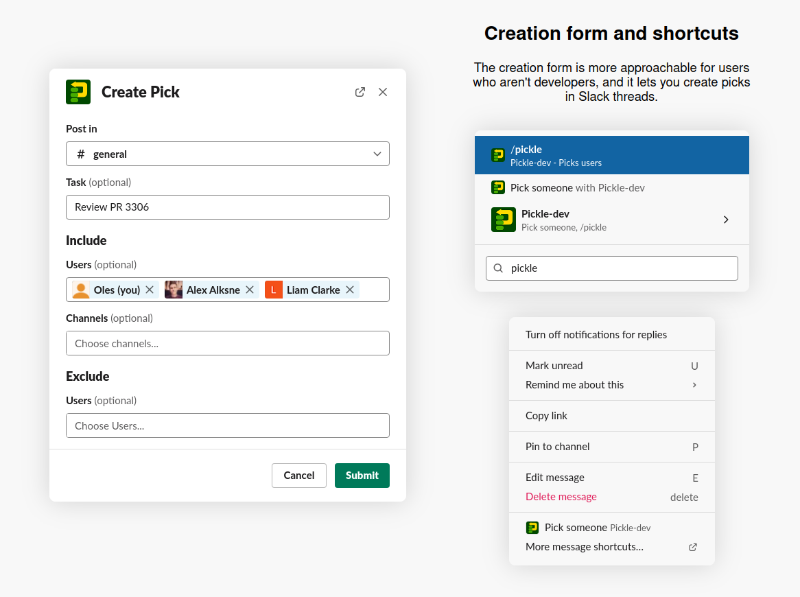 Pickle App for Slack gallery image