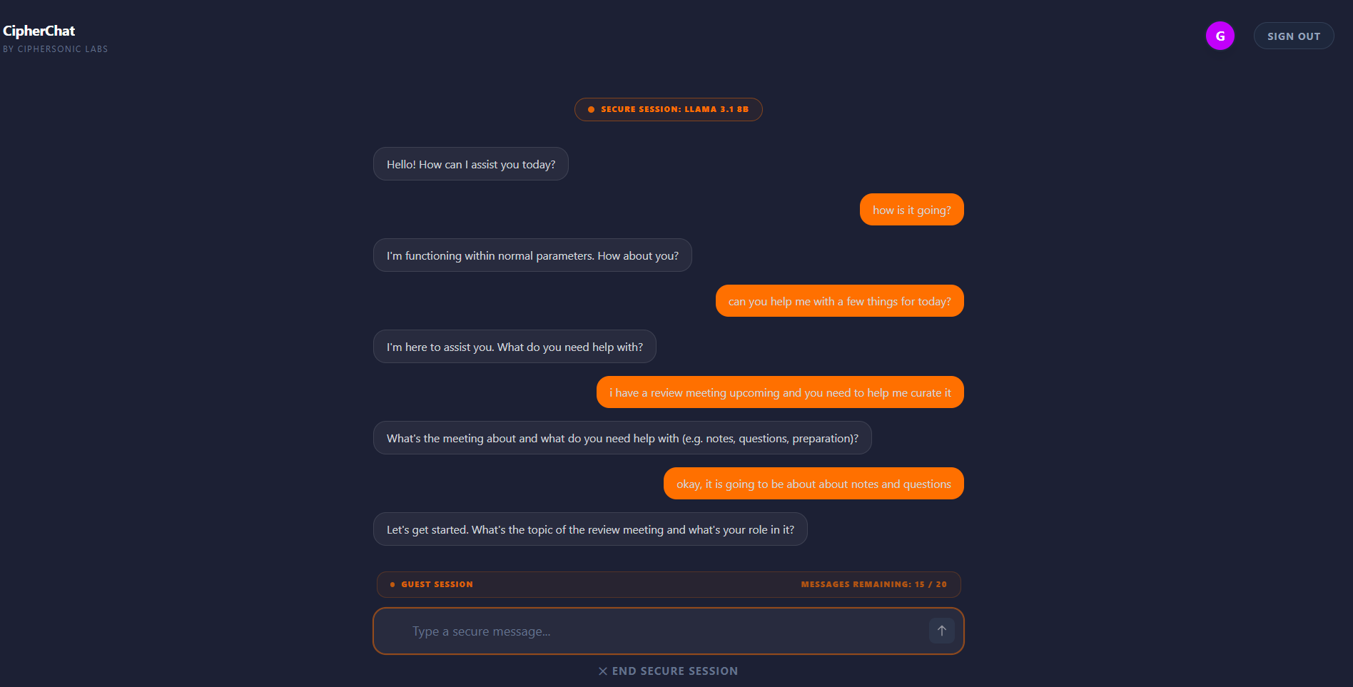 CipherChat by CipherSonic AI gallery image