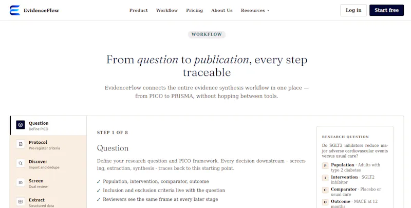 EvidenceFlow screenshot 2