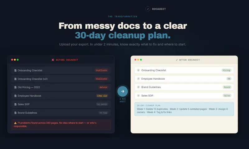 DocAudit: Knowledge Base Audits screenshot 5