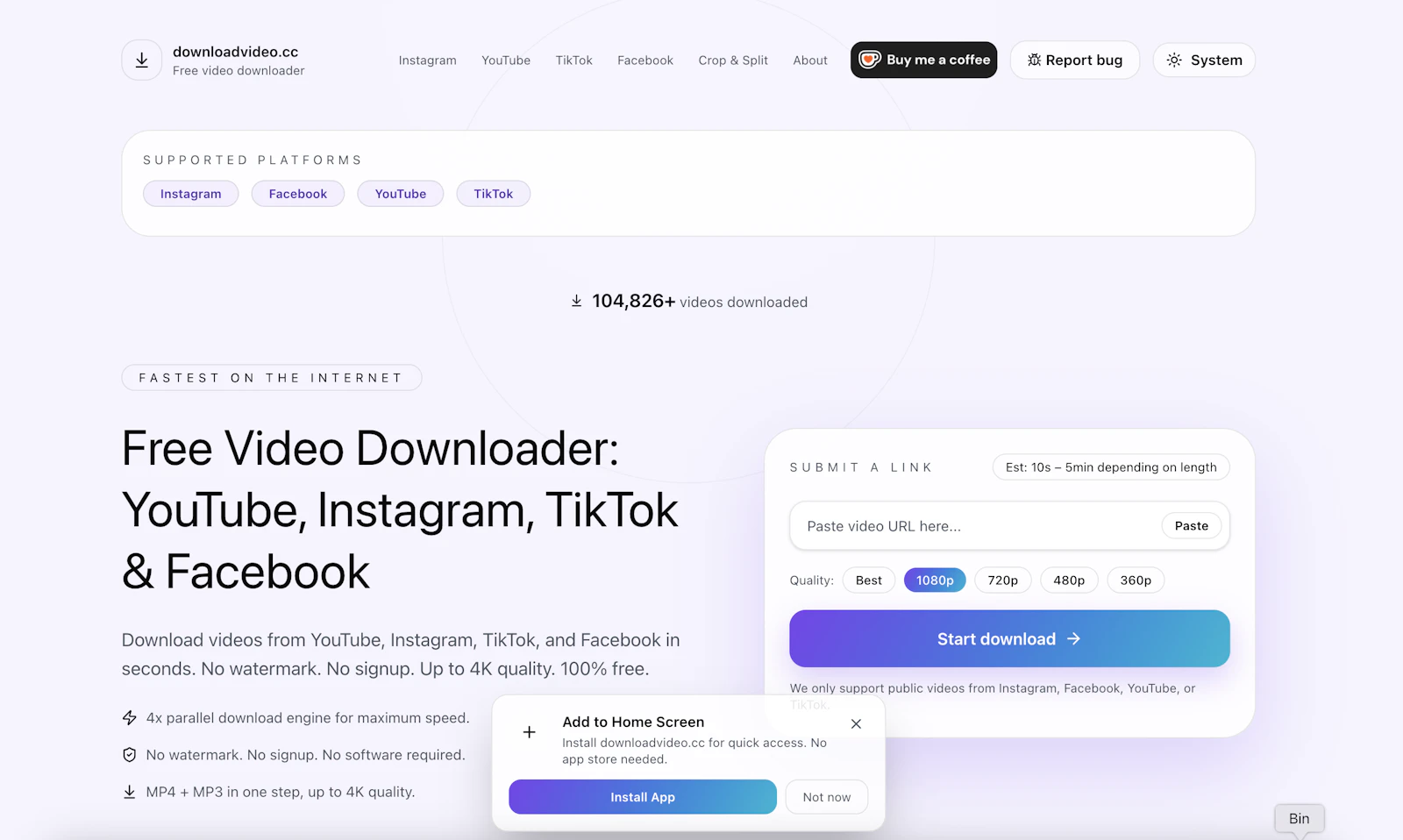 Downloadvideo.cc screenshot 1