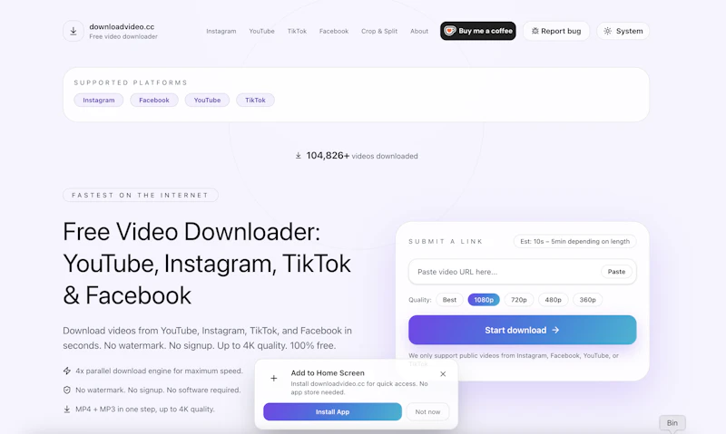 Downloadvideo.cc screenshot 1