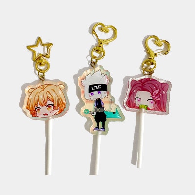 自定义Lollipop丙烯酸键链