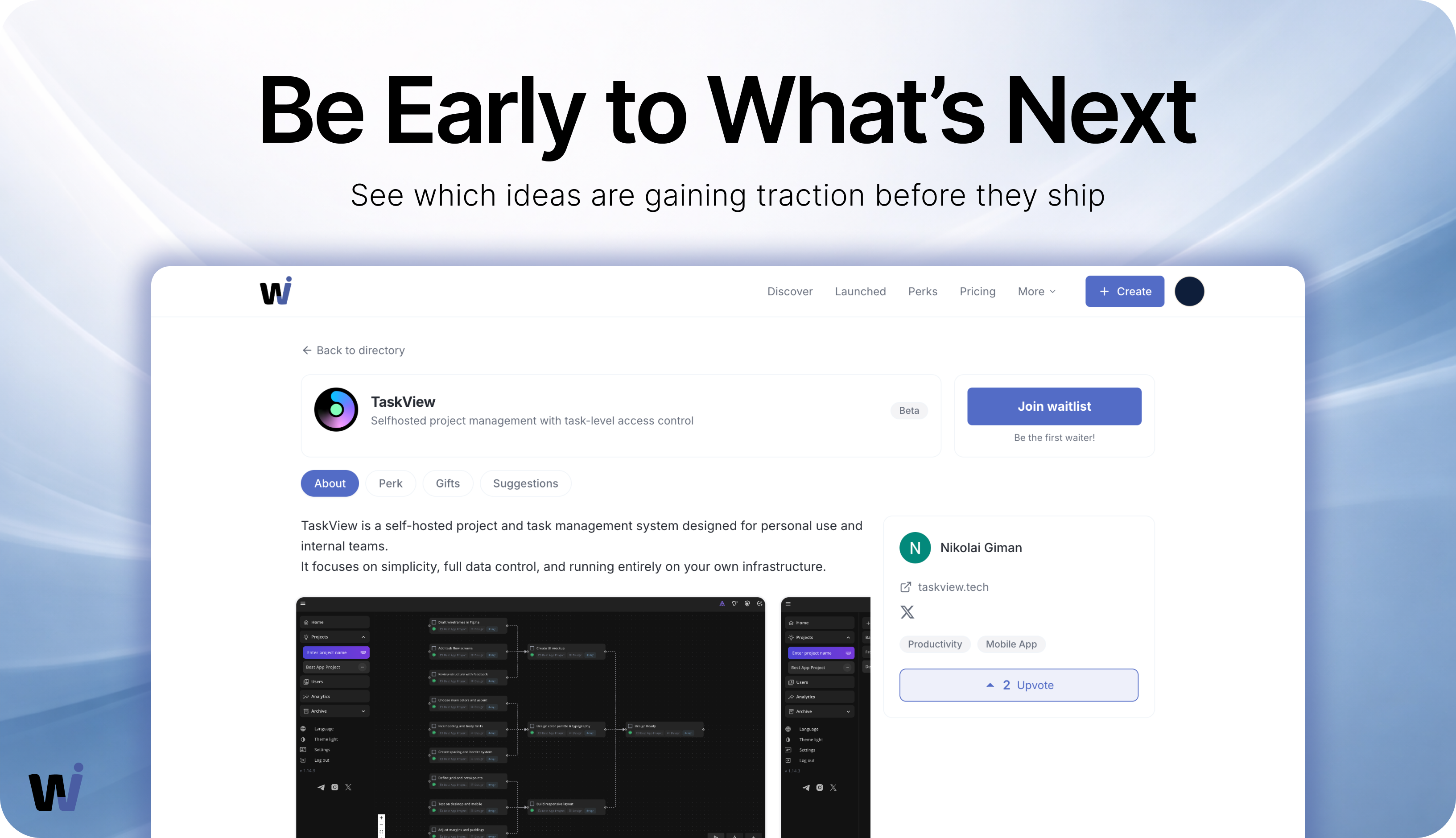 WaitJoin - Screenshot 3 showing product features and functionality