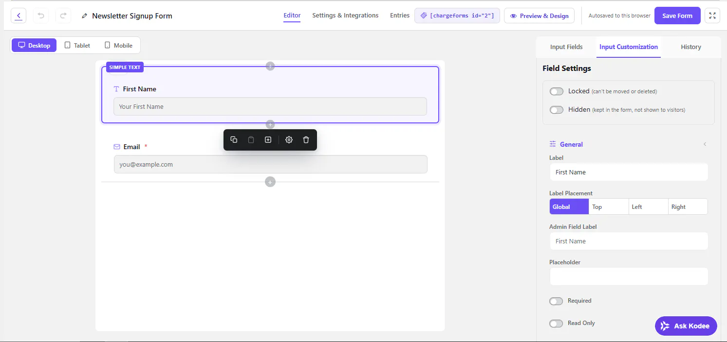 ChargeForms gallery image