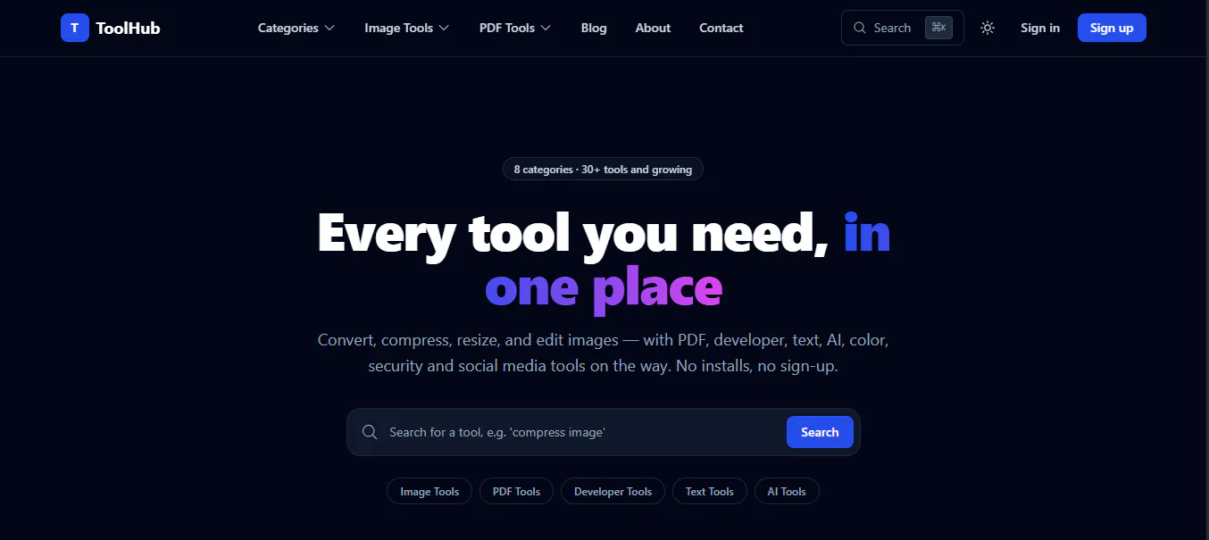 ToolHub-Free Online Tools for PDFs&More gallery image