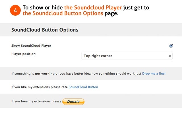 SoundCloud Button Chrome Extension gallery image