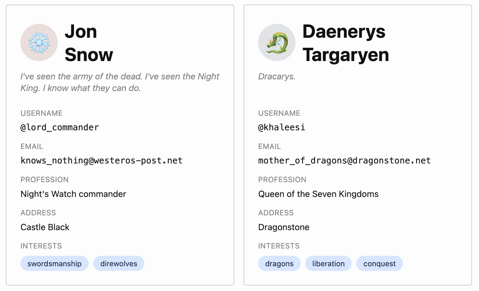 LoreData screenshot 2