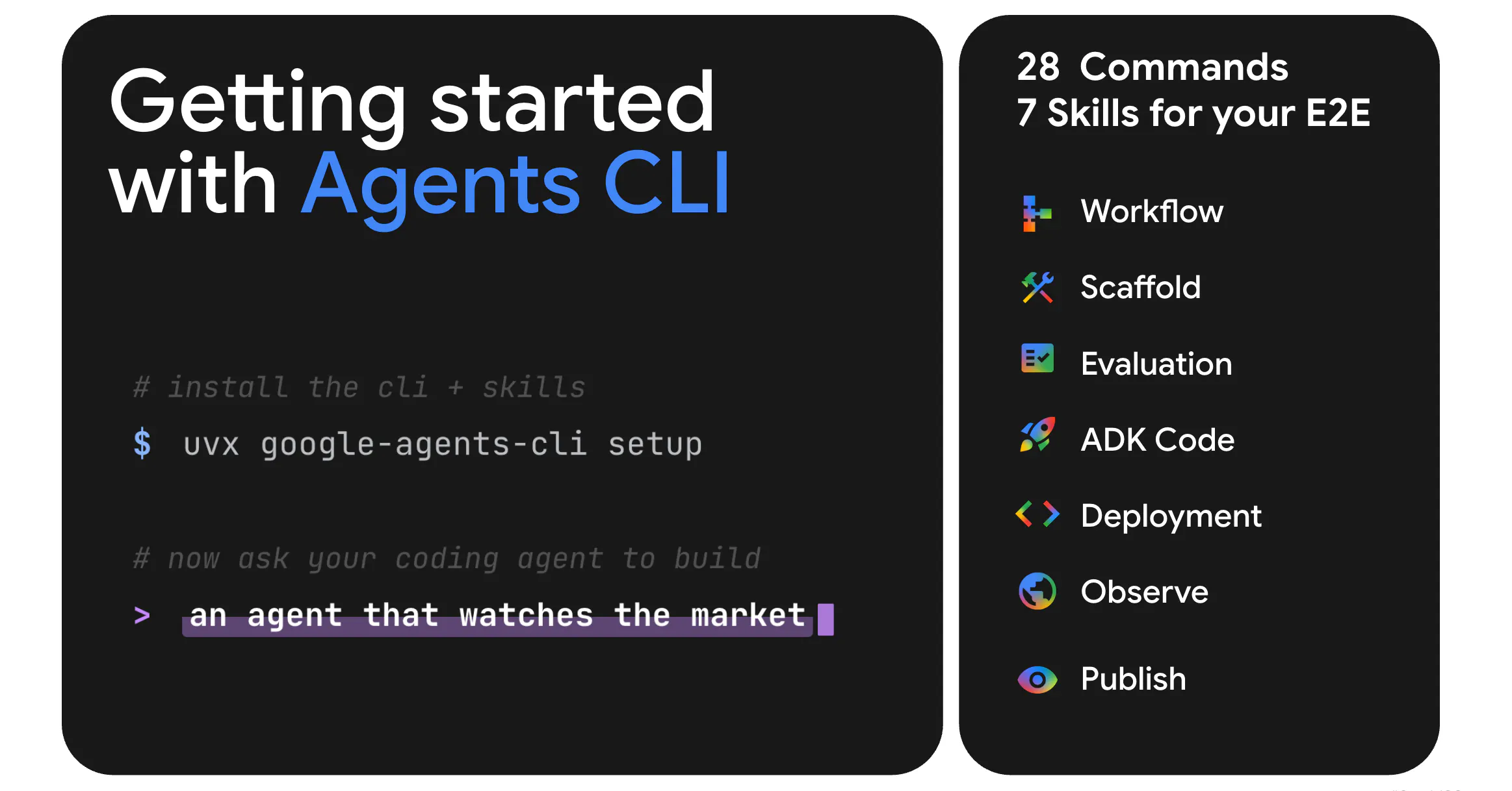 startuptile agents-cli-Ship AI agents on Google Cloud driven by your coding agent
