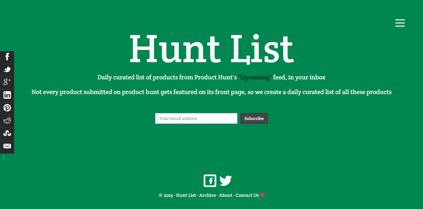 Hunt List Newsletter gallery image