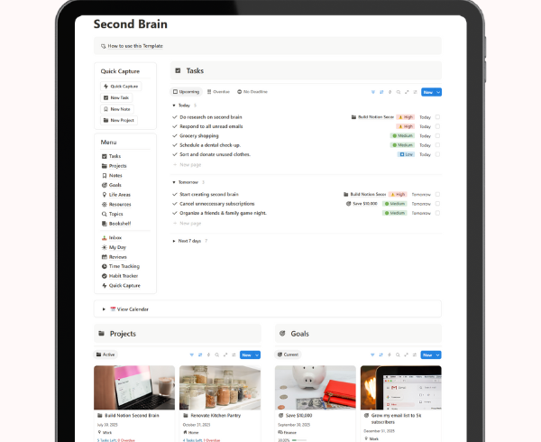 Notion Second Brain Template