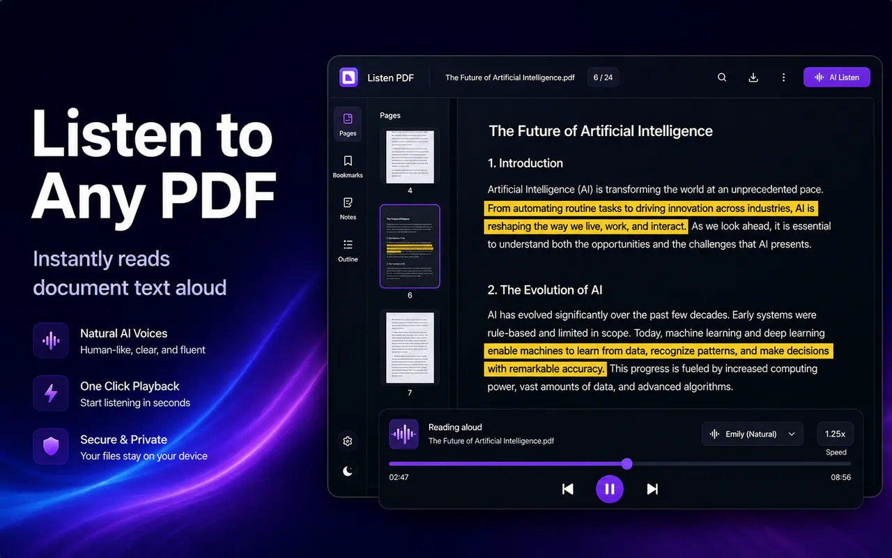 Read PDF Aloud screenshot