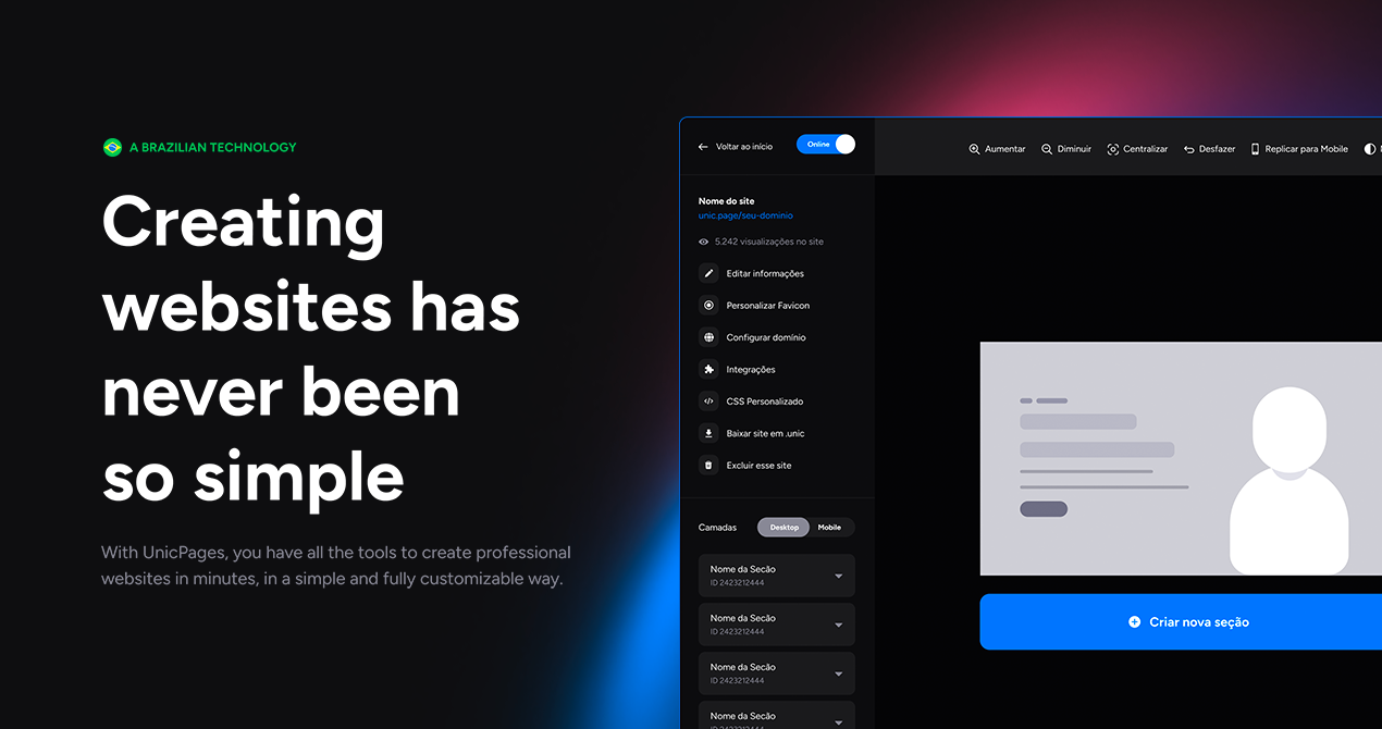 Unicpages - Fast Builder в модели клика и редактирование медиа 2
