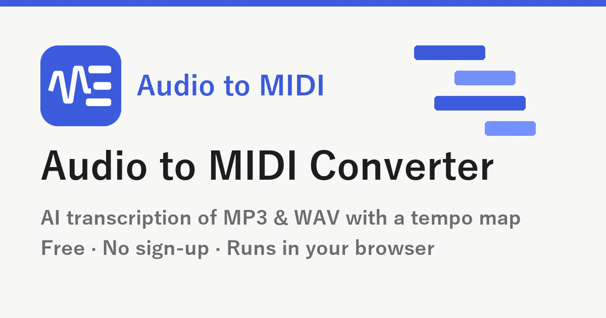 Audio to MIDI gallery image