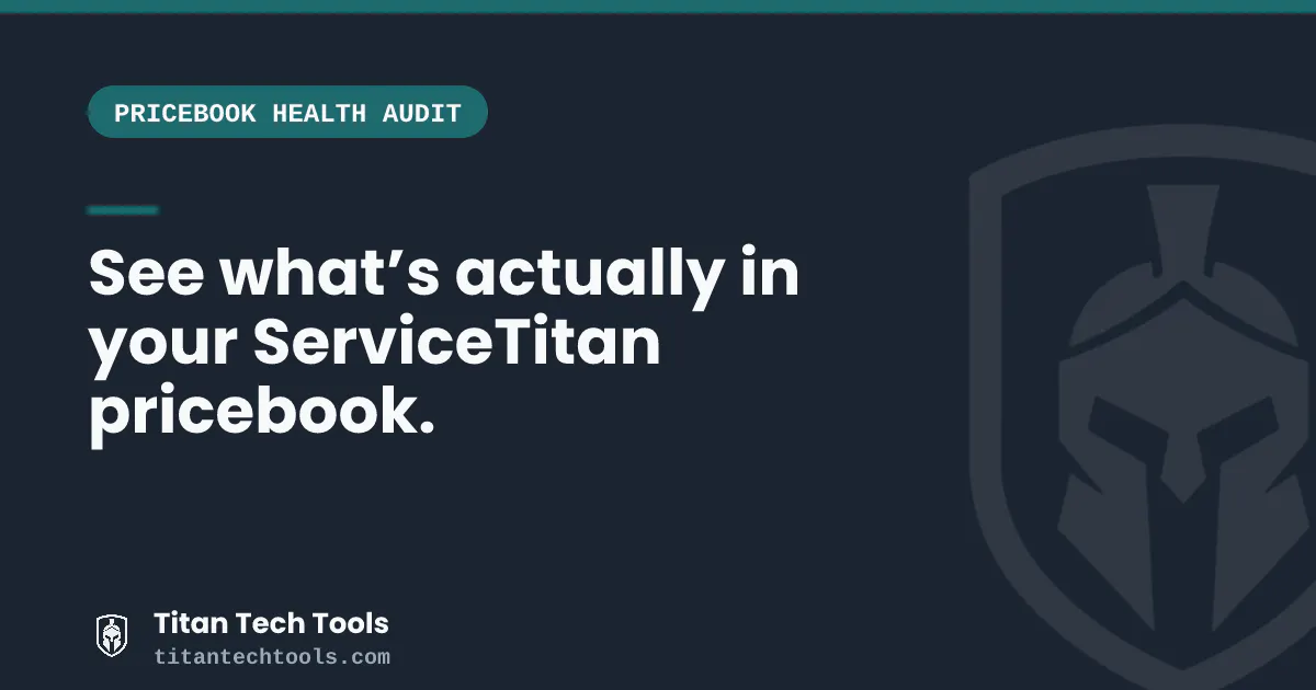 ServiceTitan Pricebook Health Audit gallery image