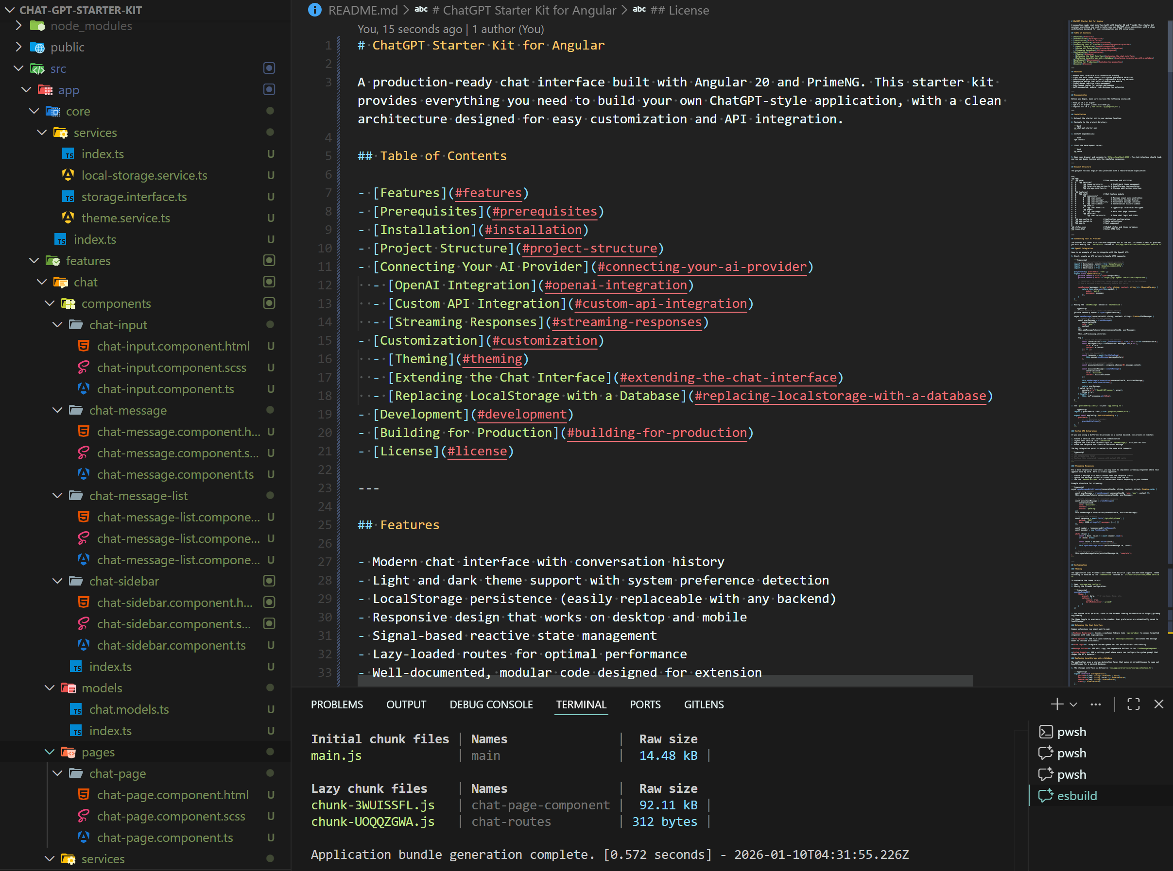 ChatGPT Starter Kit for Angular gallery image