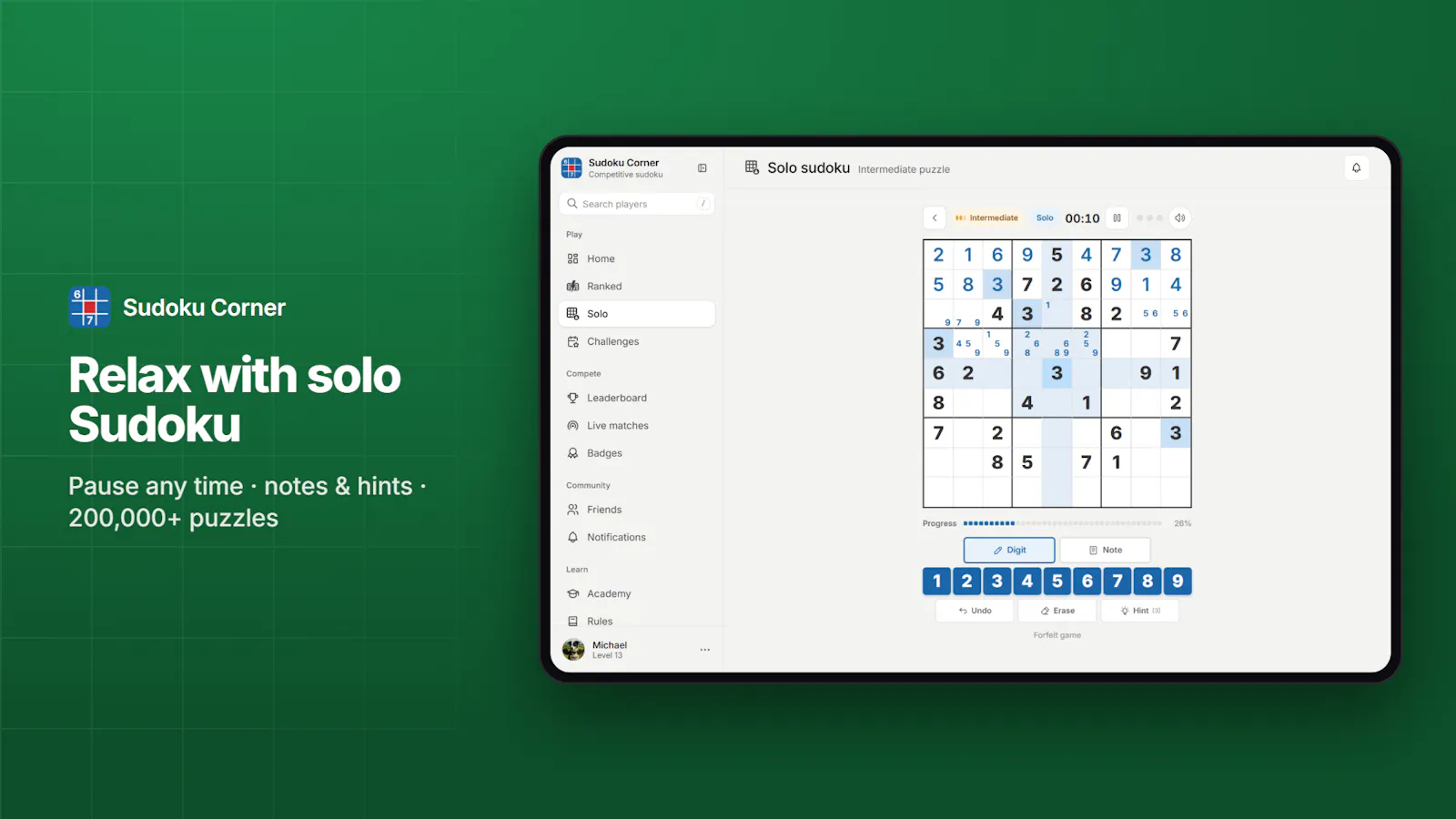 Sudoku Corner screenshot 4