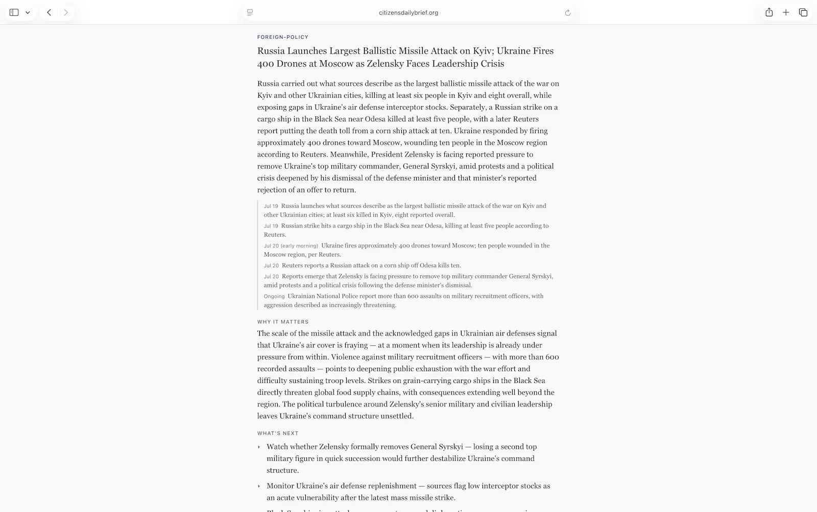 Citizen's Daily Brief screenshot 3