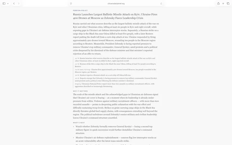 Citizen's Daily Brief screenshot 3