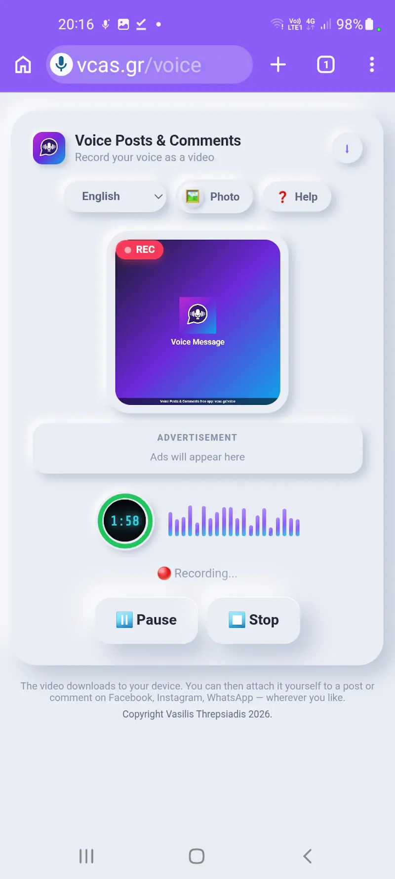 Voice Posts & Comments screenshot 2