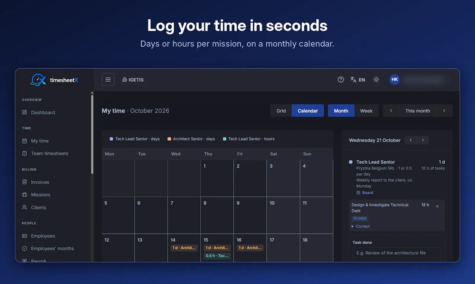 TimesheetX screenshot 3