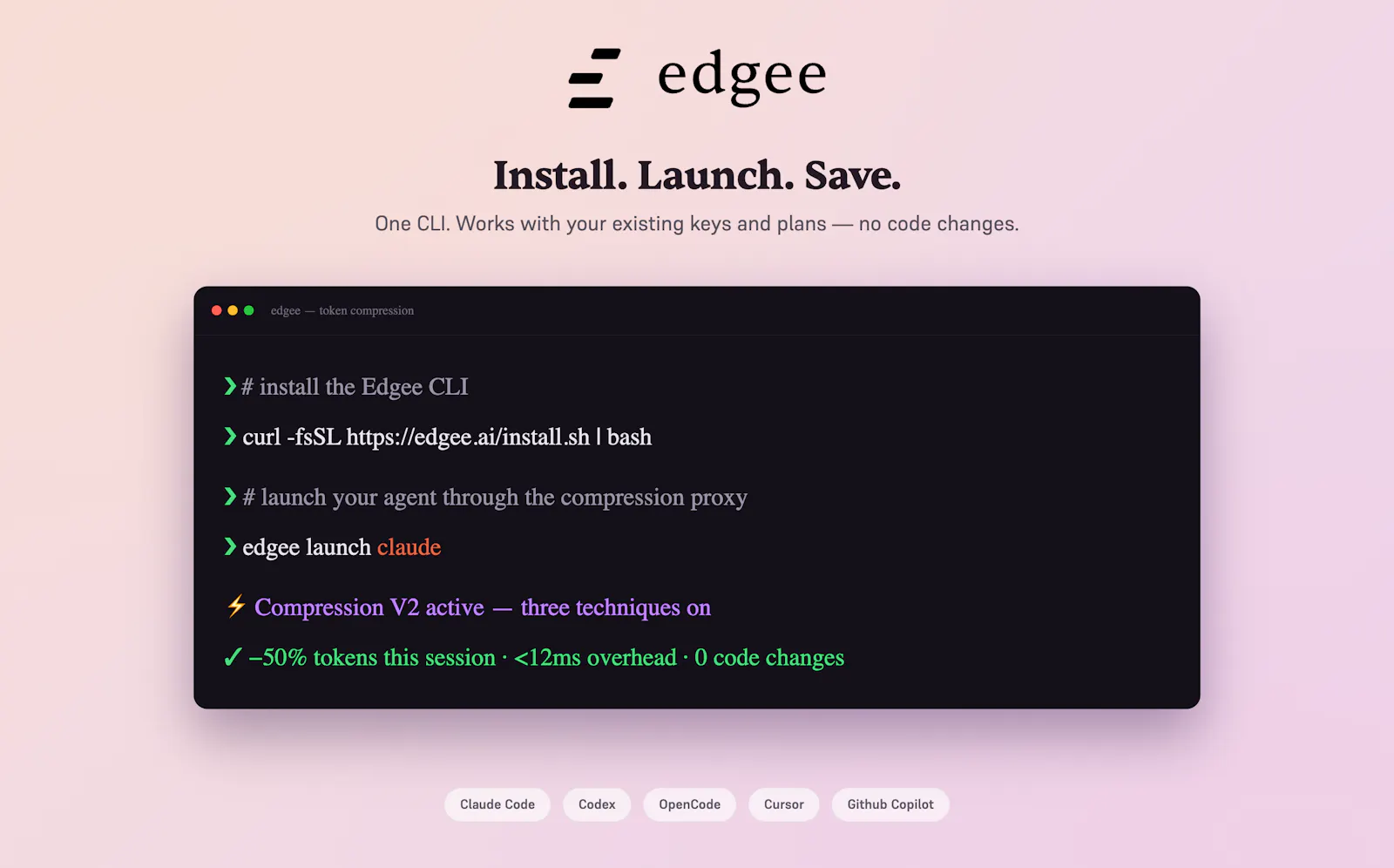 Edgee Claude Code Compressor V2 screenshot 4