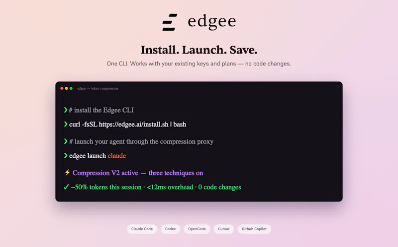 Edgee Claude Code Compressor V2 screenshot 4