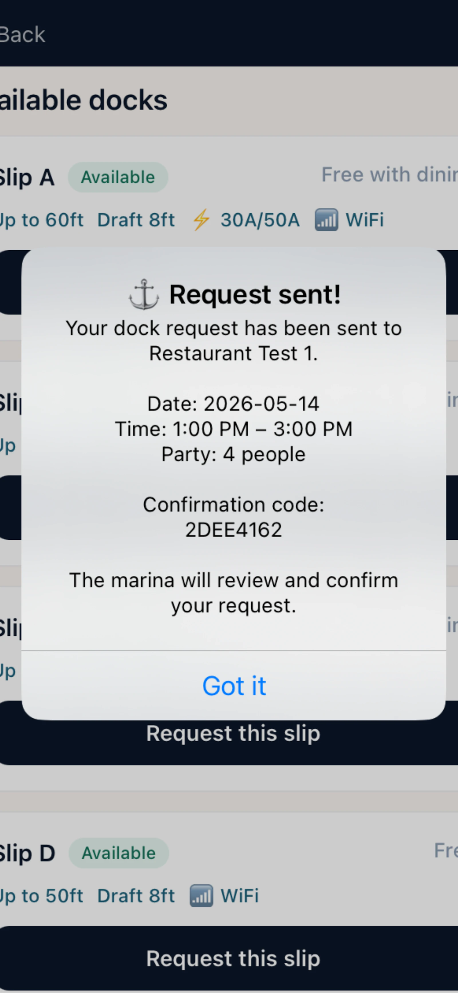 DockDineFuel screenshot 4