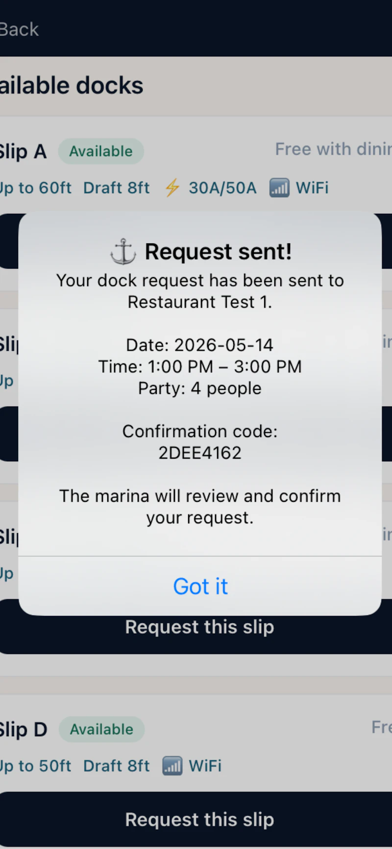 DockDineFuel screenshot 4