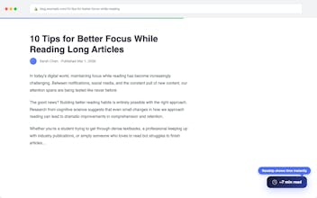 Readzip — Reading Time & Speed Tracker gallery image