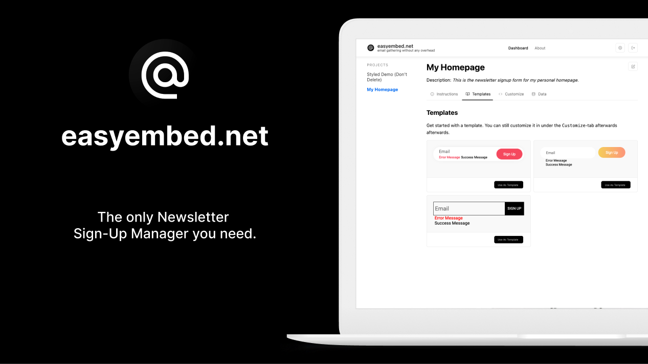 easyembed.net - ตัวจัดการการลงทะเบียนจดหมายข่าวสำหรับหน้าเว็บคงที่ของคุณ media 2