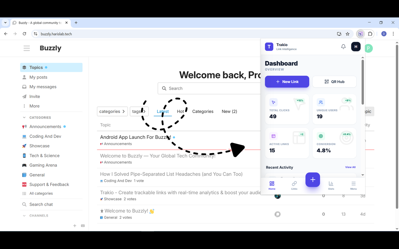 Trakio Chrome Extension gallery image