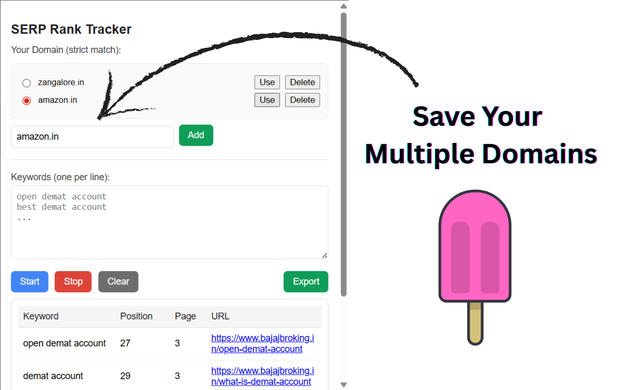 Keyword Rank Tracker (SERP Rank Tracker) - Screenshot 2 showing product features and functionality