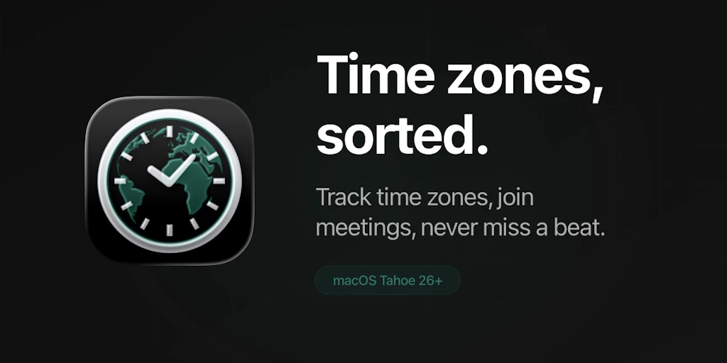 Time:macOS 選單列中的時區與會議