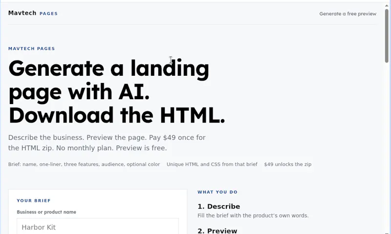 Mavtech Pages screenshot 1