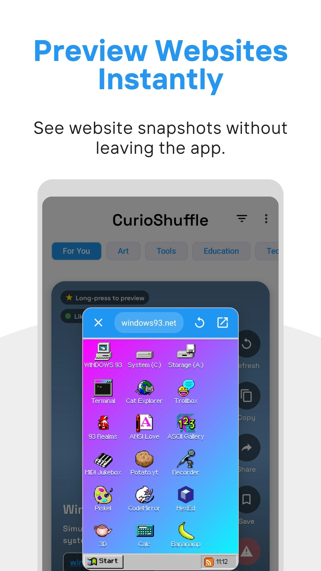 CurioShuffle – Discover Websites gallery image
