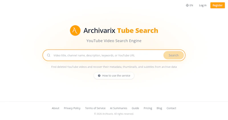 Archivarix Tube Search screenshot 1