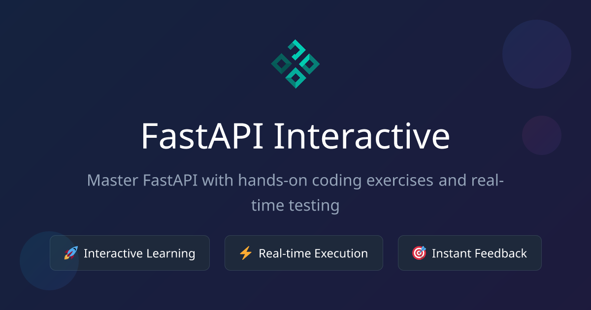 Фаскапи интерактивные учебники - Учитесь FASTAPI с практическим кодированием медиа 1